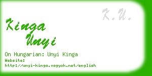 kinga unyi business card
